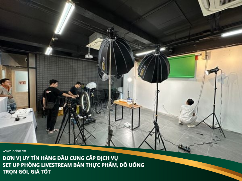 Set up phòng livestream bán thực phẩm, đồ uống